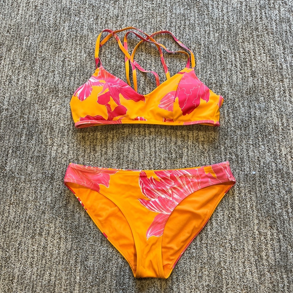 Athleta Pink and Orange Bikini